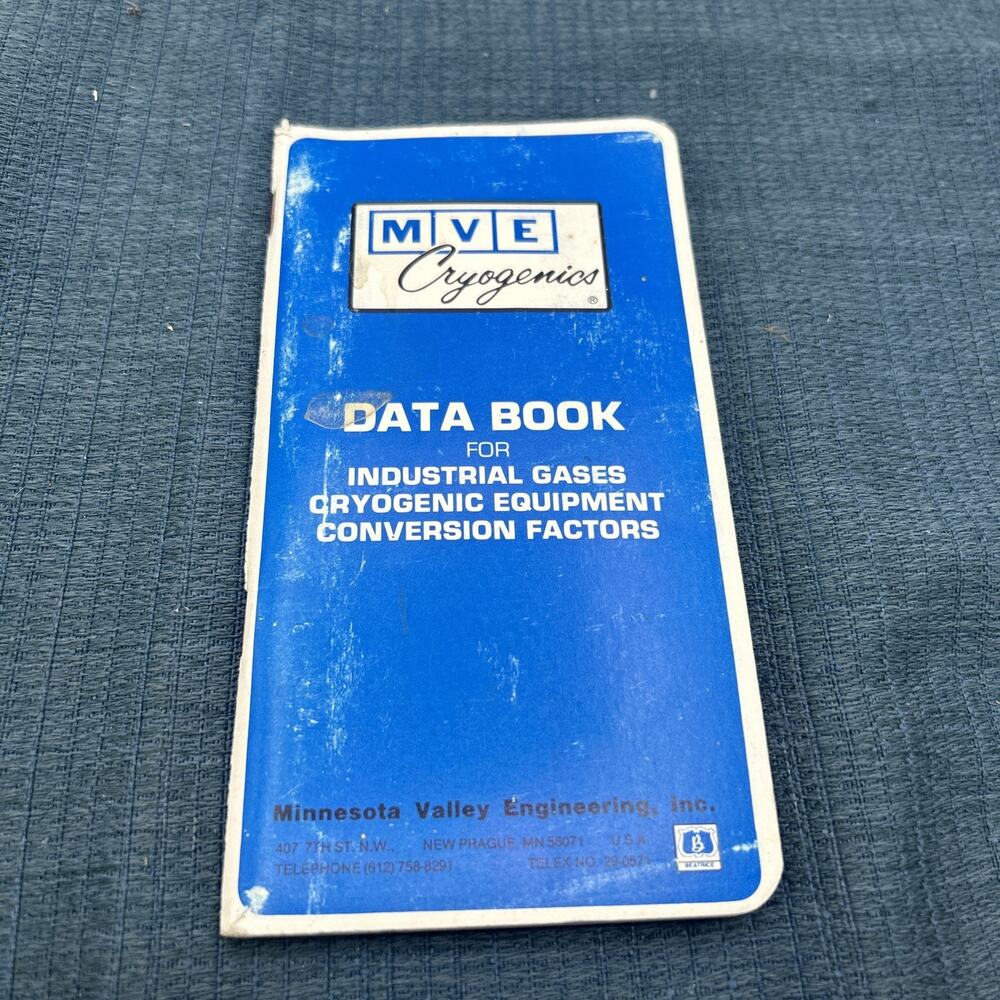 data book for industrial gases Cryogenic Equipment Conversion Factors MVE Cryoge